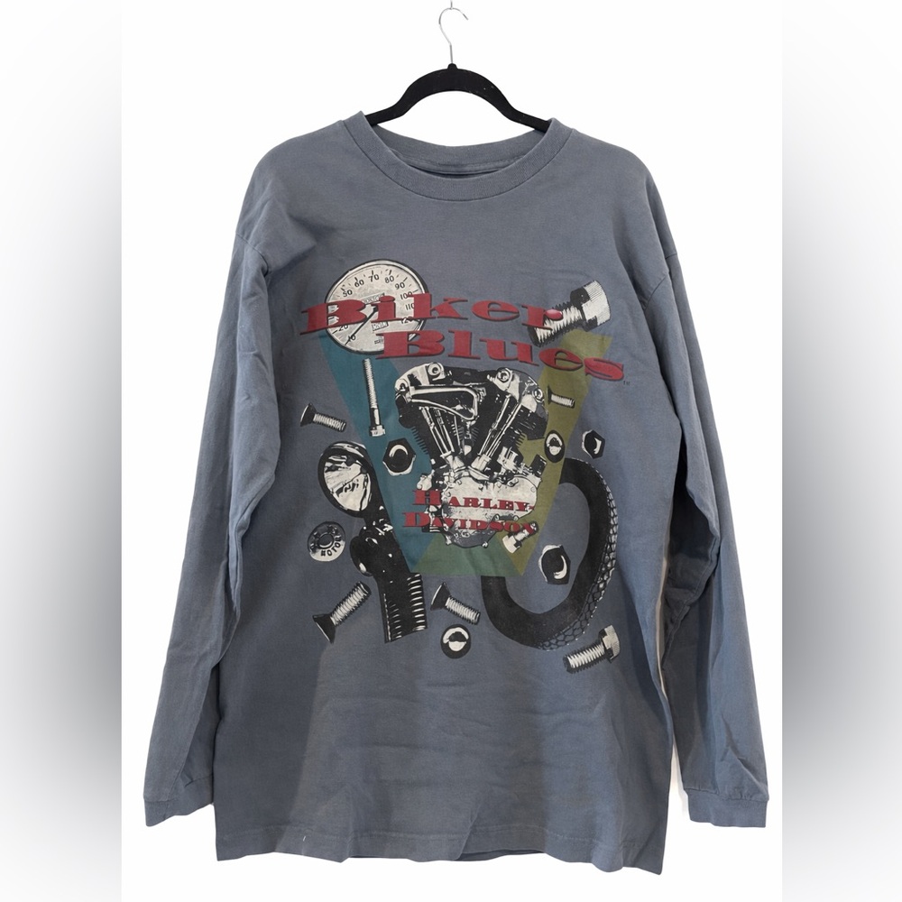 Harley-Davidson Blue/Gray “Biker Blues” Long Sleeve Tee